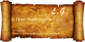 Liker Gabriella névjegykártya